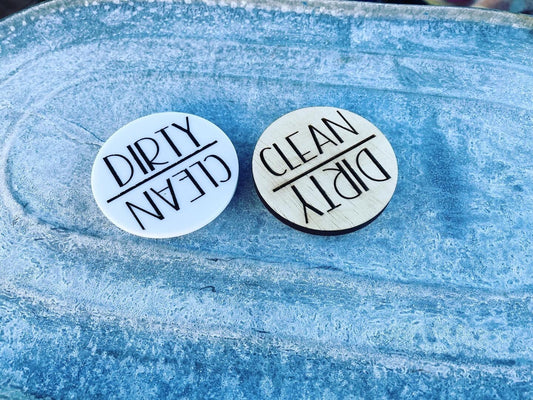 Dishwasher Magnet, Dirty Clean Magnet, Dirty Clean Dishwasher Magnet